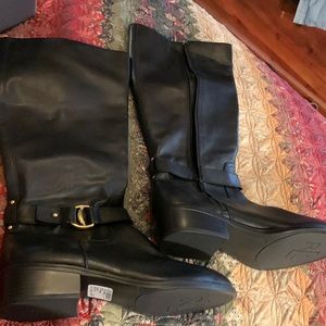 BN Ralph Lauren Black leather Boots 11M NEW